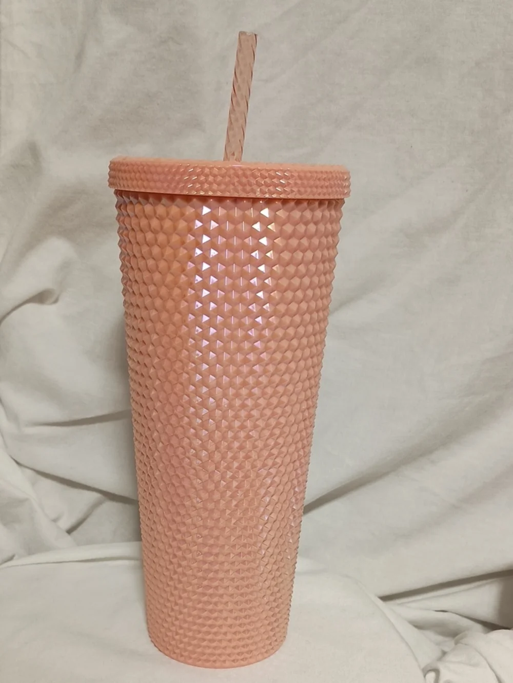 2021 Starbucks Peach Pink Tumbler with Straw